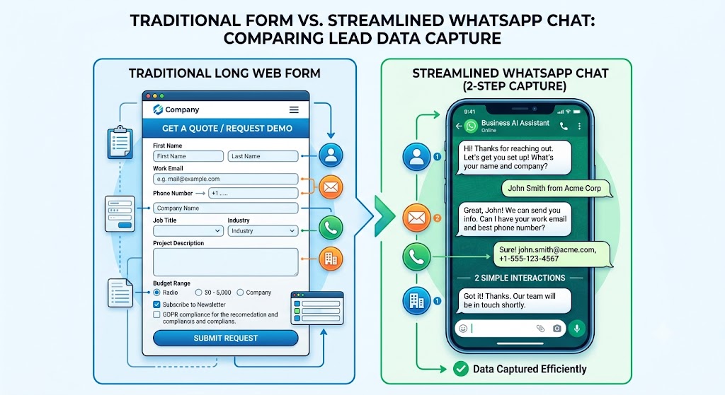 B2B marketing bot conditional logic routing flow