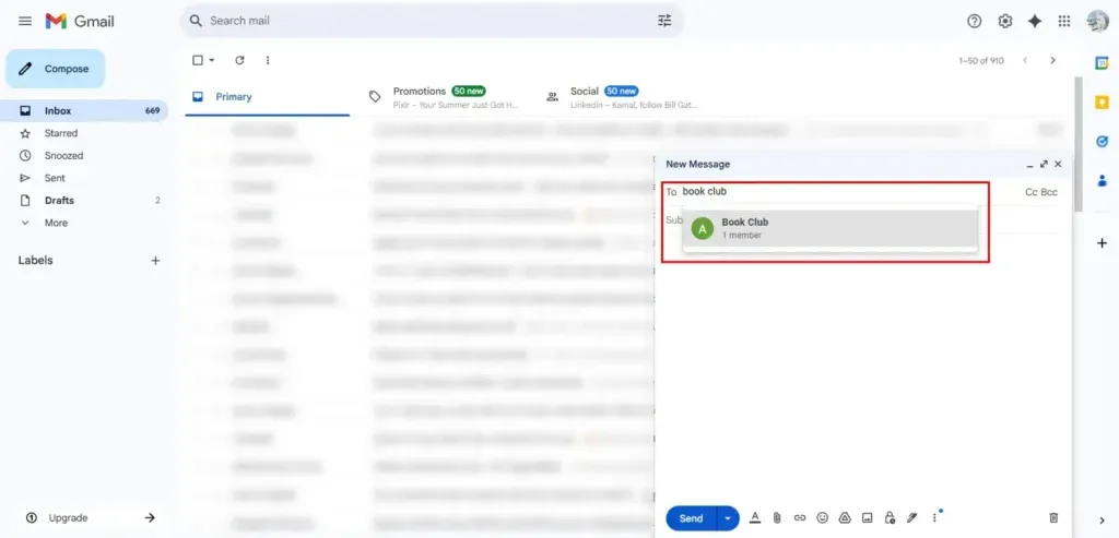 Compose Email to Group