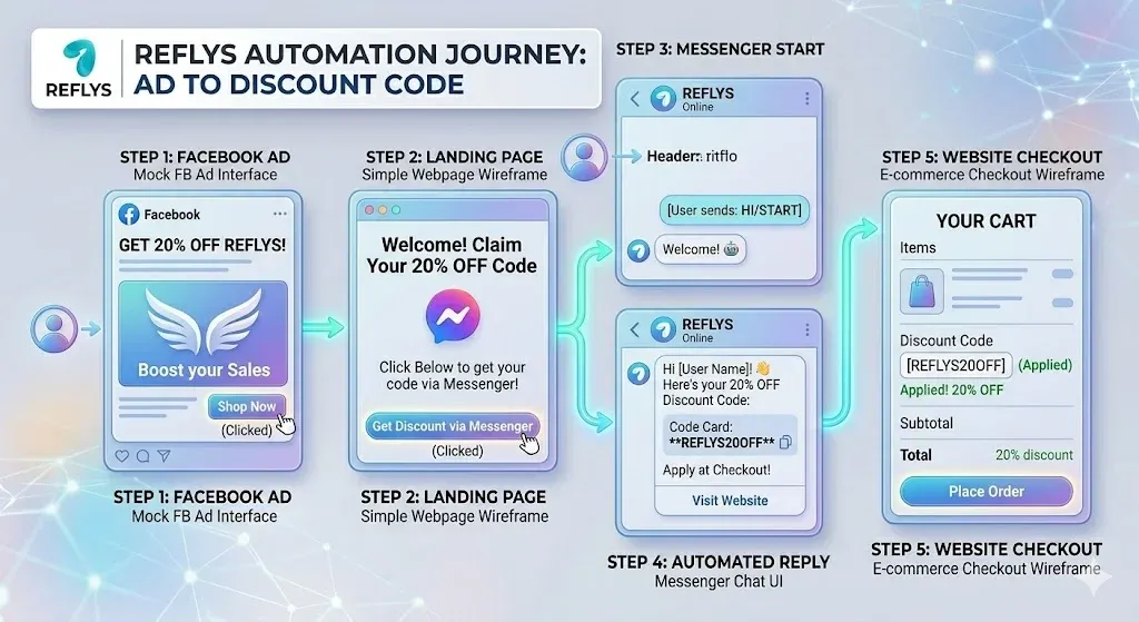 Customer journey wireframe mapping out a structured chatbot development process