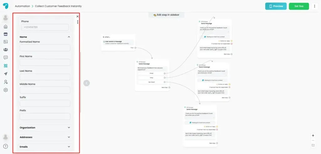 Customization of Contact