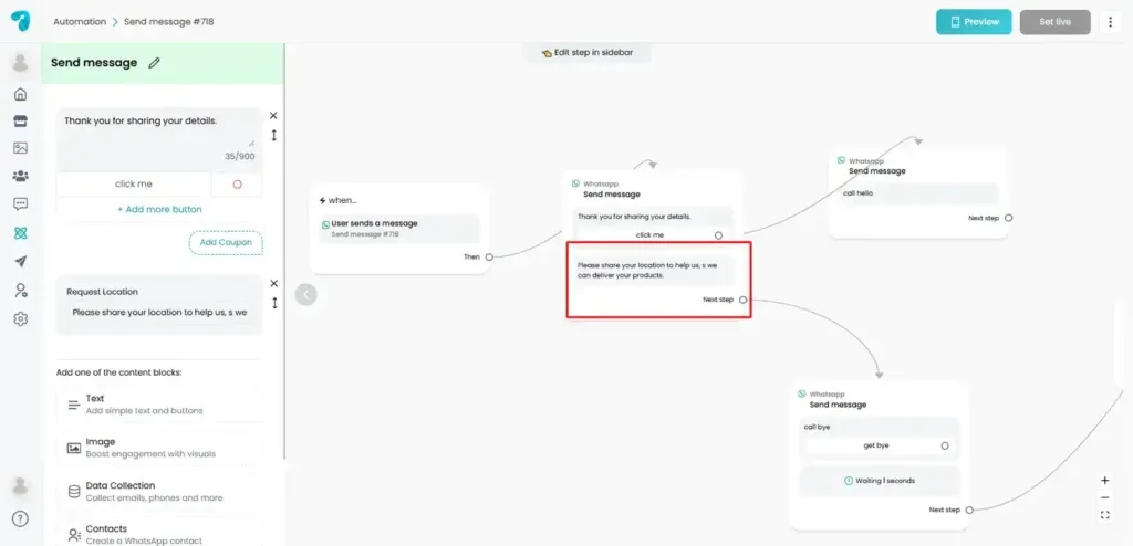 Customization of Location Block in Reflys