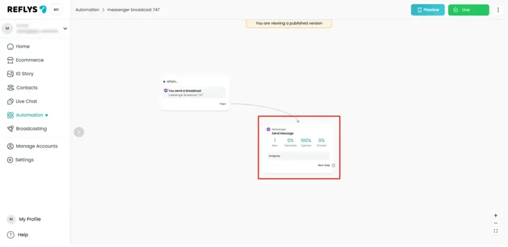 Performance Metrics of message
