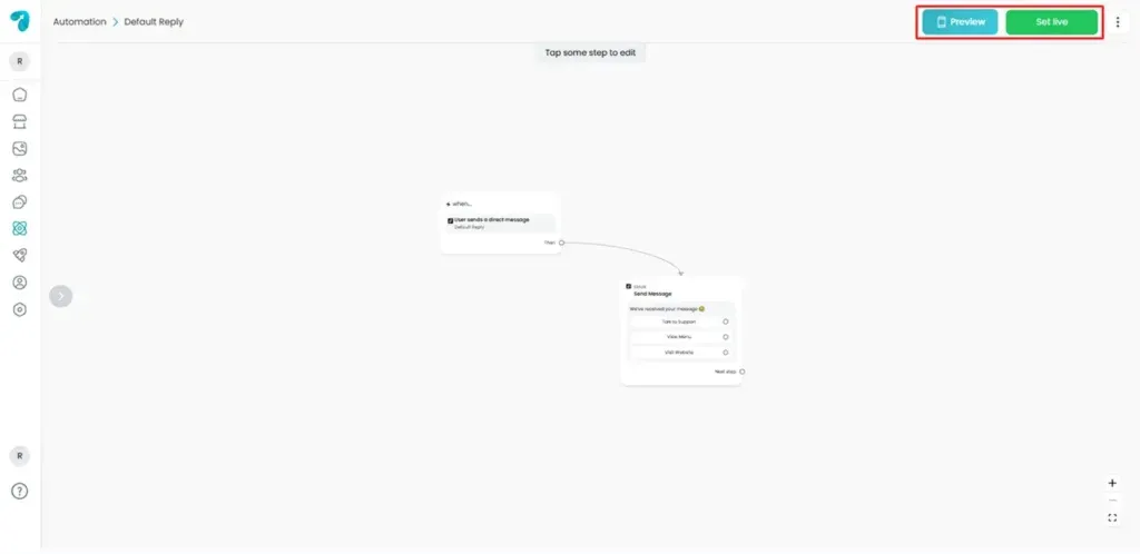 Set Live TikTok Default Reply in Reflys