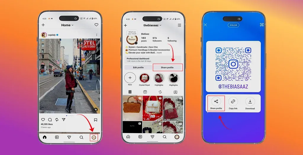 Share Instagram Profile