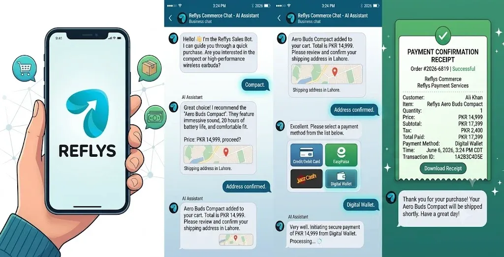 Successful conversational commerce checkout proving the ROI of a chatbot subscription cost