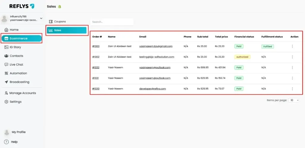 Track and Optimize Sales