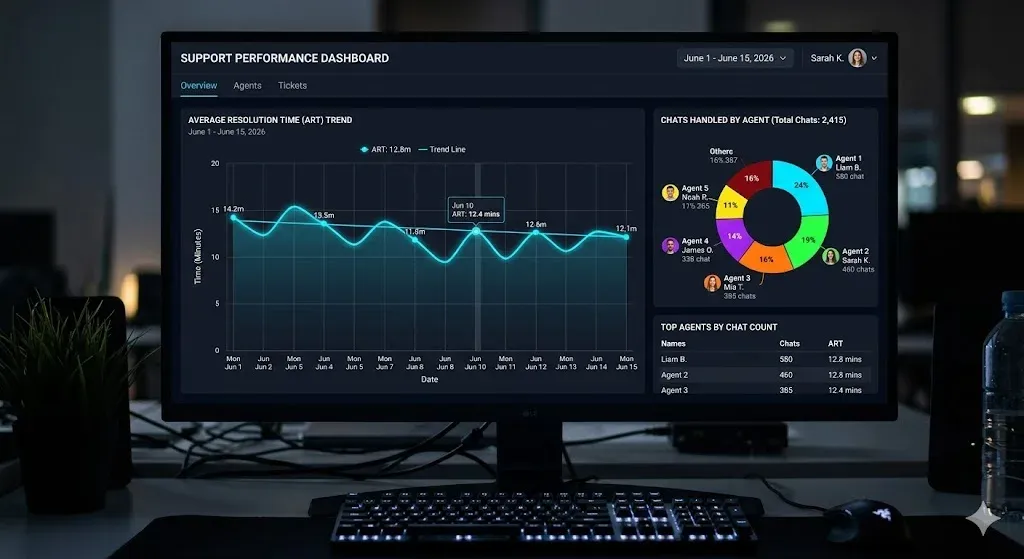 Tracking SLA and agent performance metrics