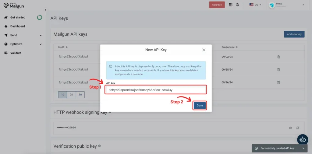 API key Generation