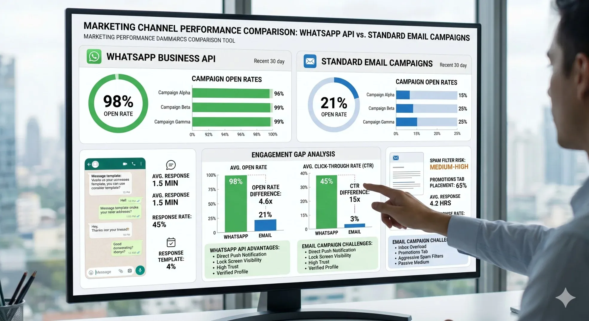 automatic email responder vs social media metrics