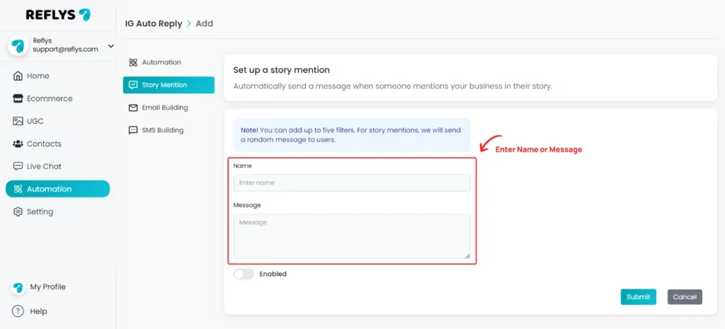 Story Mention Automation